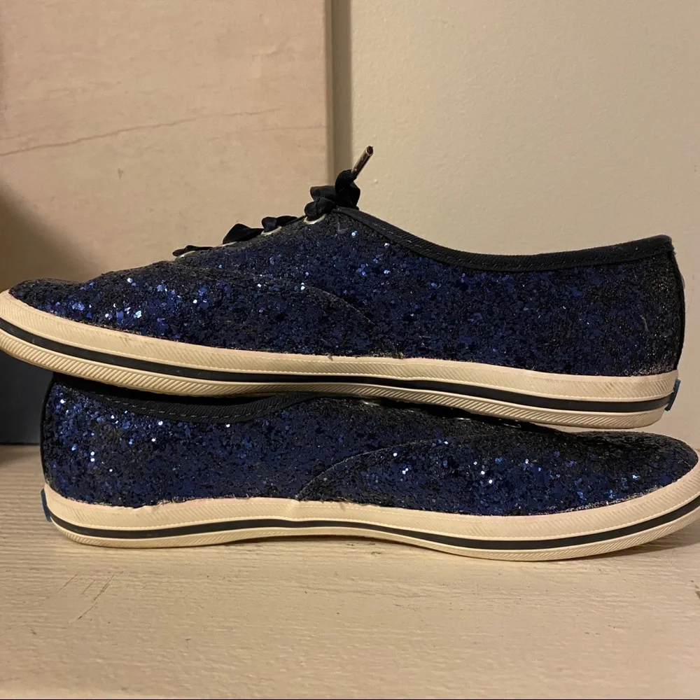 Kate Spade Keds Blue Glitter Sneaker - Picture 11 of 14